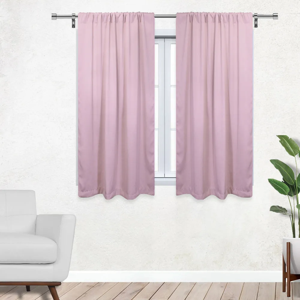 52 X 63 Inch Blackout Polyester Curtains with Rod Pocket Blush - 2 Panels