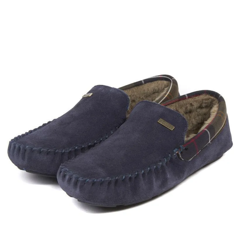 Barbour Monty Mens Slipper - Navy Suede