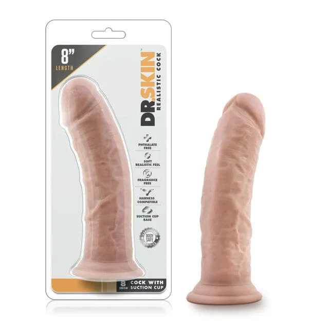 Blush Dr. Skin Vanilla 8 Inch Cock With Suction Cup