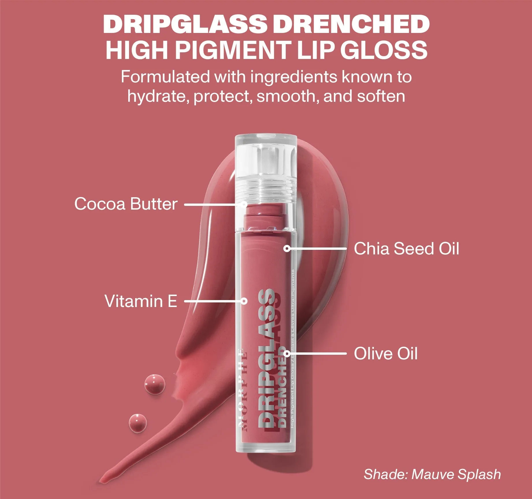 Dripglass Drenched High Pigment Lip Gloss - Deep Brick