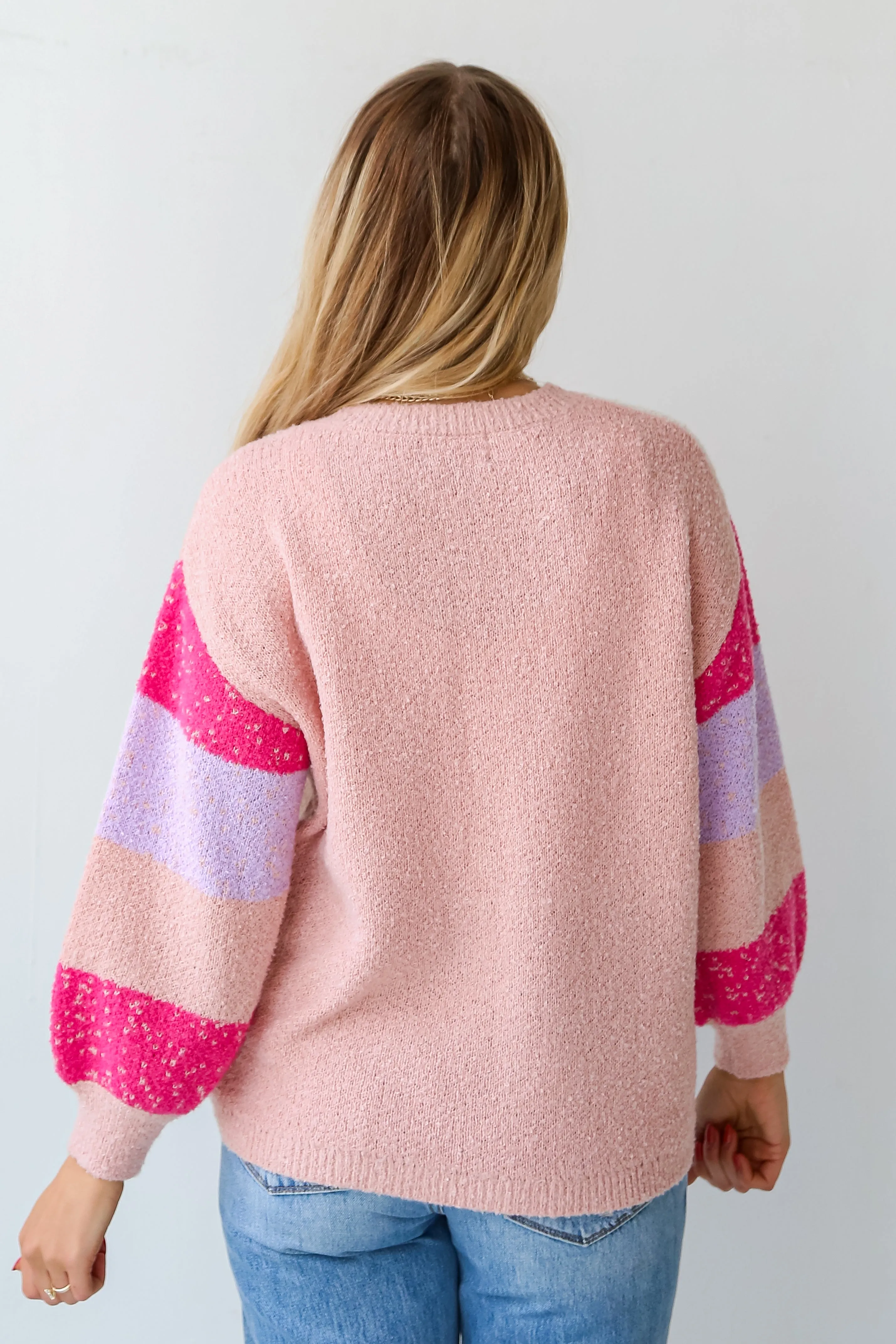 FINAL SALE - Charming Icon Blush Color Block Sweater