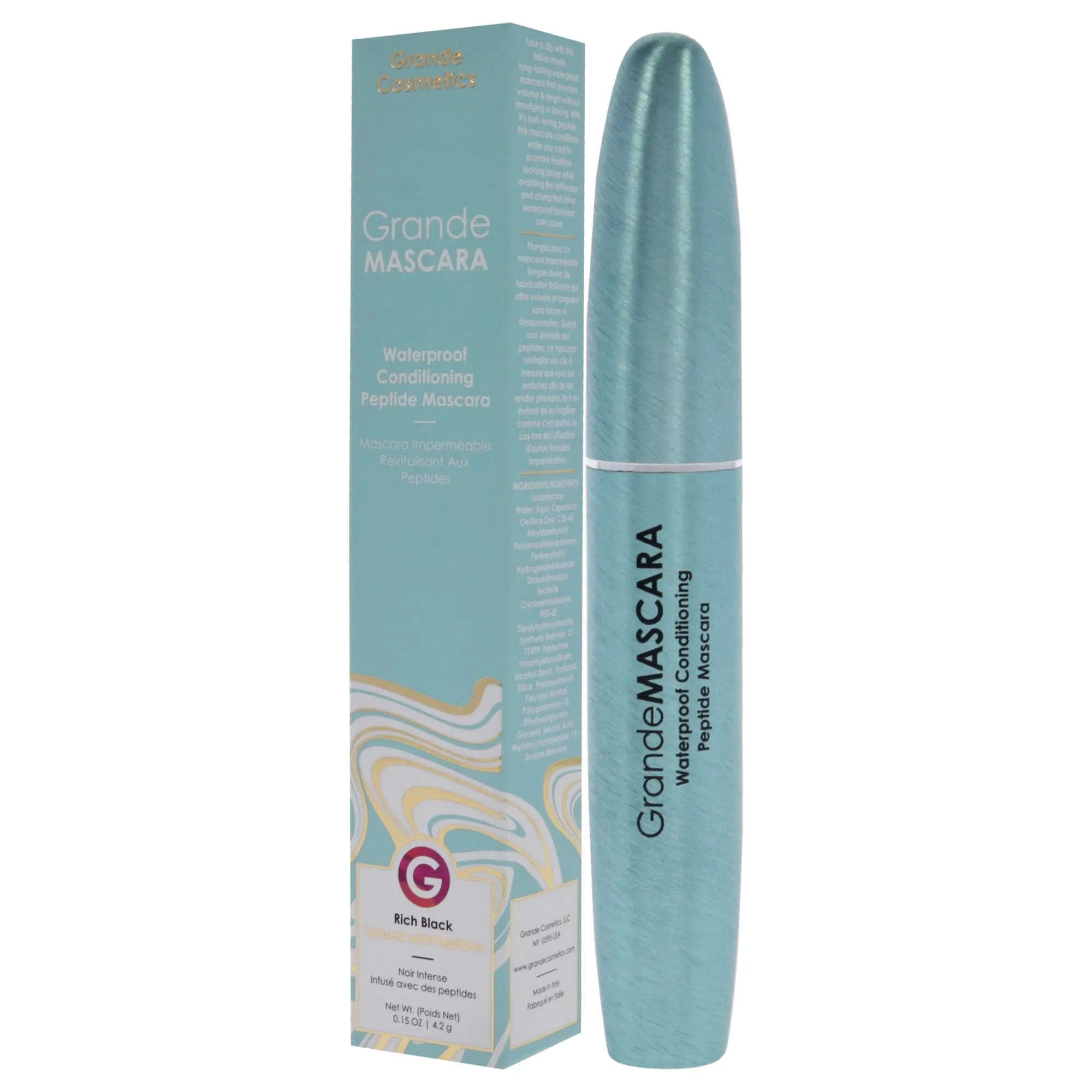 GrandeMASCARA Waterproof Conditioning Peptide Mascara - Black