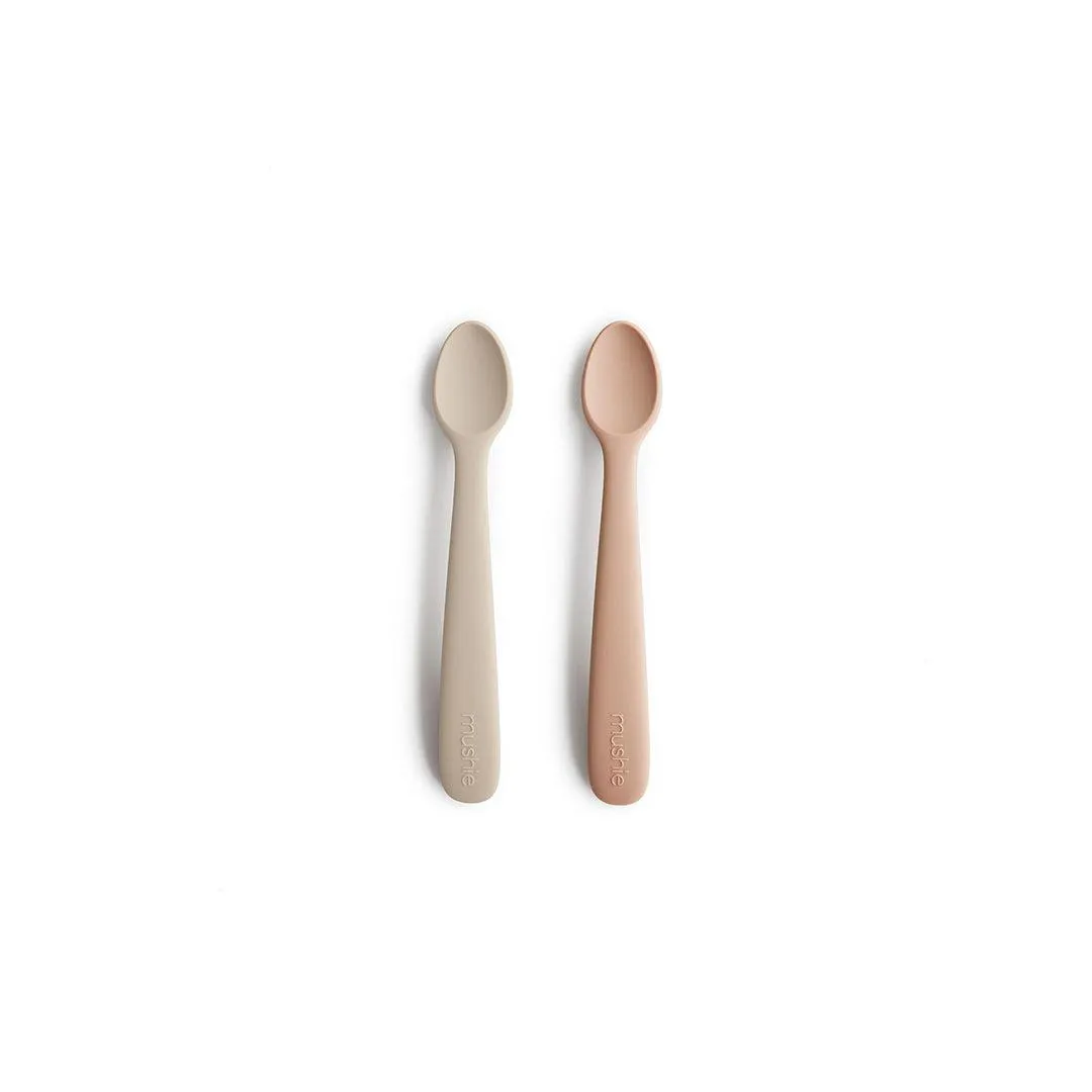 Mushie Baby Spoon - Blush/Shifting Sand