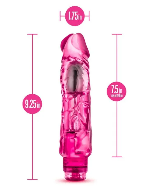 Naturally Yours Wild Ride Vibrating Dildo 9in - Pink