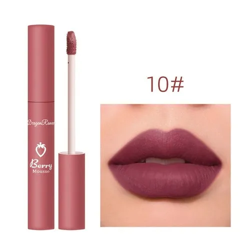 Nude Matte Lip Gloss 12 Colors Long-lasting Velvet Lipstick Waterproof