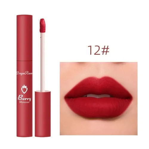 Nude Matte Lip Gloss 12 Colors Long-lasting Velvet Lipstick Waterproof