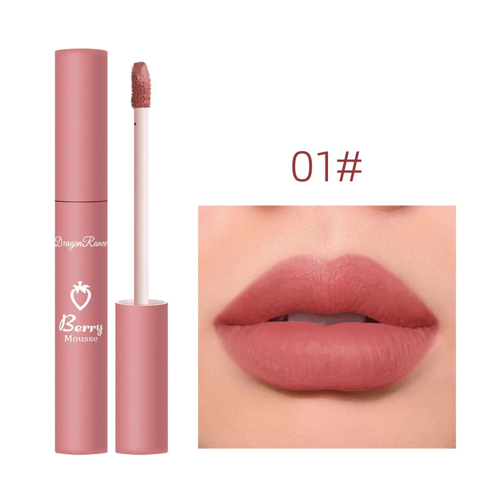 Nude Matte Lip Gloss 12 Colors Long-lasting Velvet Lipstick Waterproof