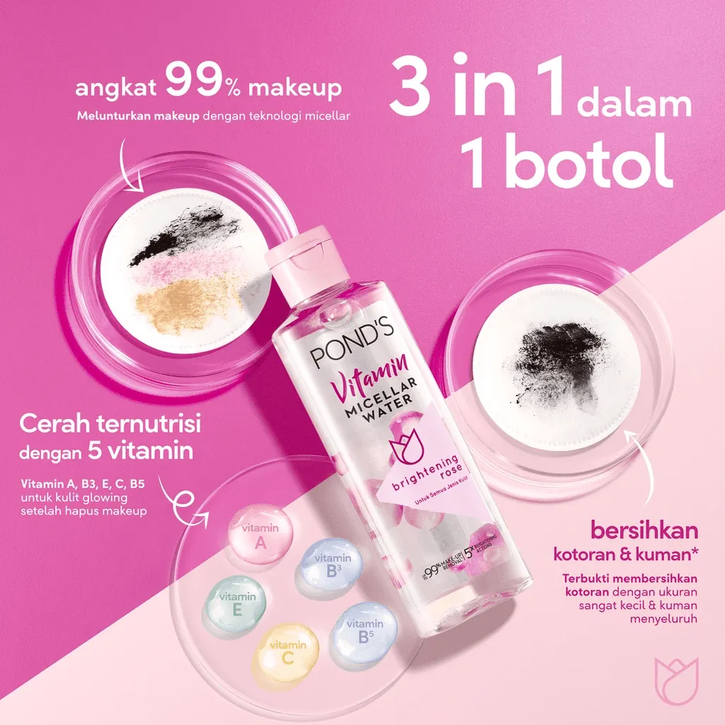 POND'S Vitamin Micellar Water Brightening Rose - 100ml