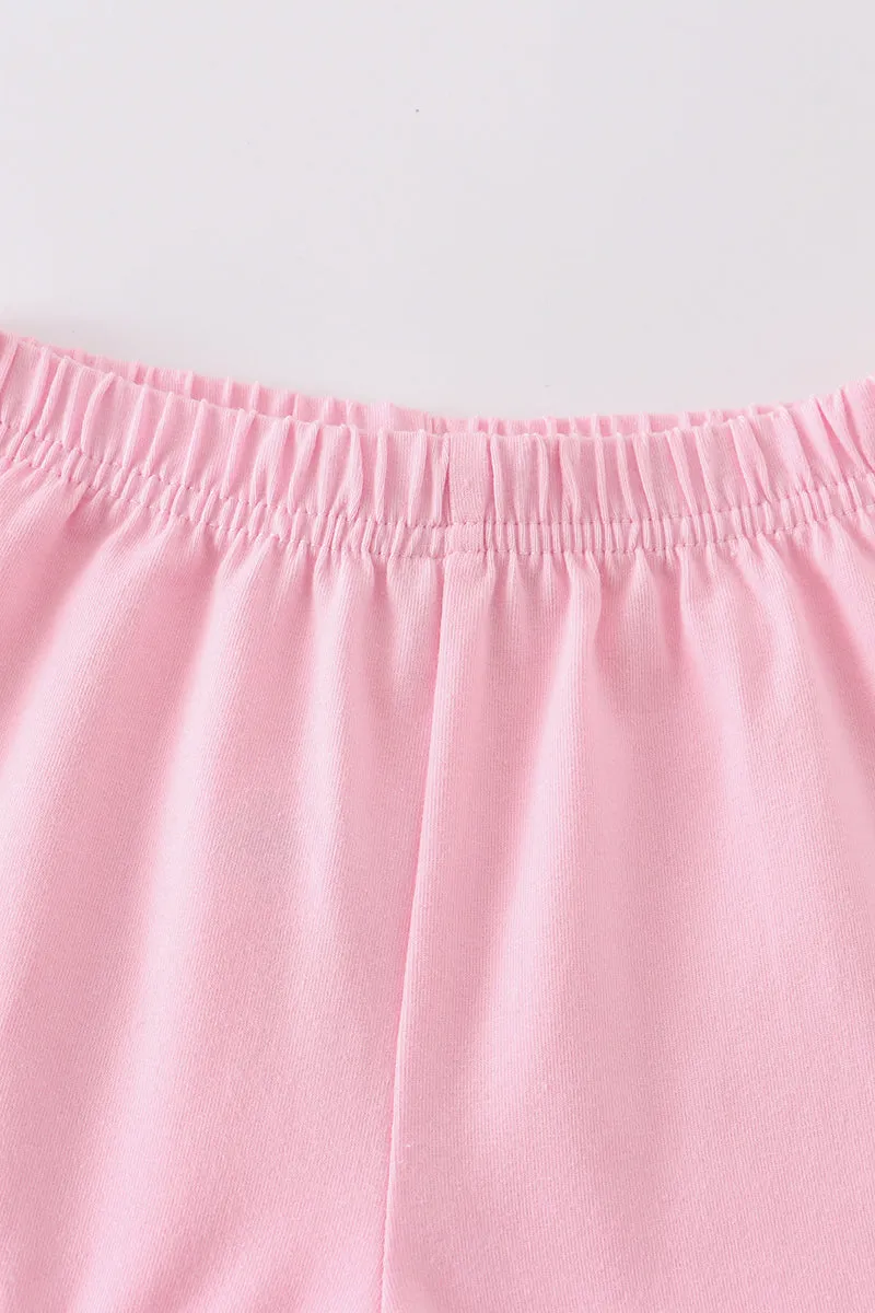 Premium Blush Basic Ruffle Shorts