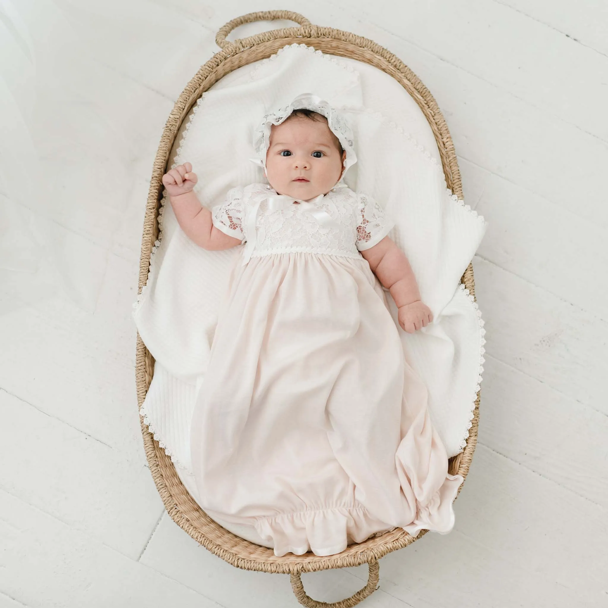 Rose Layette & Bonnet