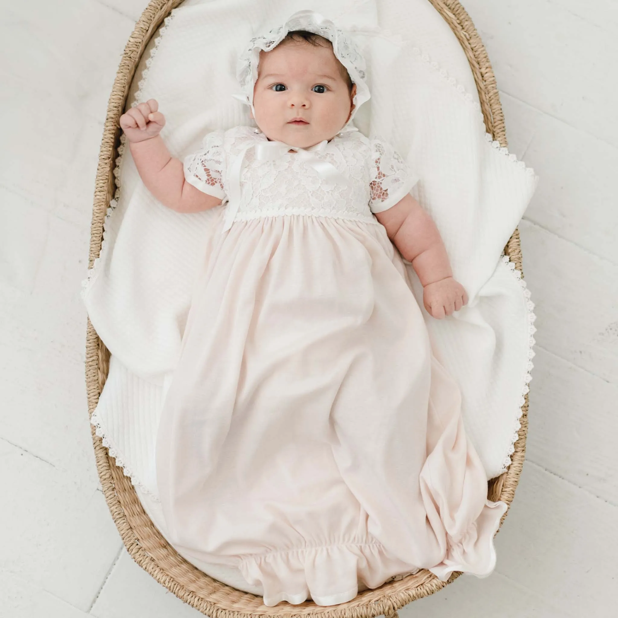 Rose Layette & Bonnet